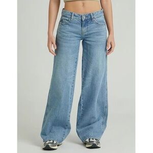 Pacsun Casey Low Rise Baggy Jeans Astrid in Medium Indigo size 28